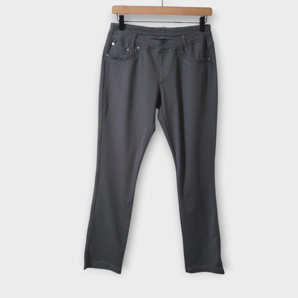 Kuhl Womens Gray Ponte Pull On Pant Regular 6 Hiking Outdoor Stretch Pockets‎